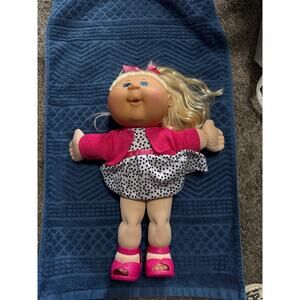 Cabbage Patch Kids 14" Kids Doll -‎ Girl In polka dot Outfit, BLONDE Hair 2015.